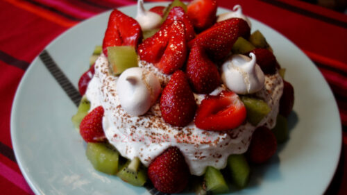 Pavlova, a classic fruit dessert