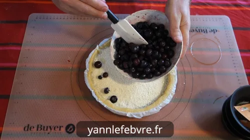 blueberry tart preparation