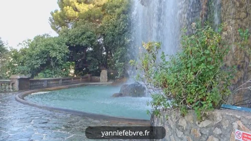 View of the Waterfall at the Château de Nice by Yann Lefebvre